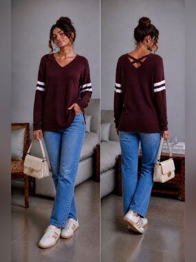 No boundaries Maroon top( medium)